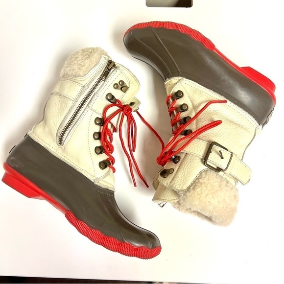 J. Crew Sperry Wool Shearwater Duck snow Boots women’s size 6 - Picture 8 of 12